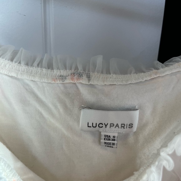 Layered embroidered off the shoulder tee - Picture 3 of 6